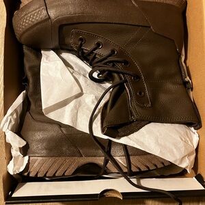 Converse Dark Brown Leather Boots